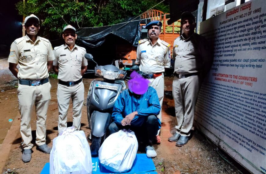 ಗೋವಾದ ಮದ್ಯ ಅಕ್ರಮ ಸಾಗಾಟ: ಹುಬ್ಬಳ್ಳಿ ವ್ಯಕ್ತಿ ಬಂಧನ